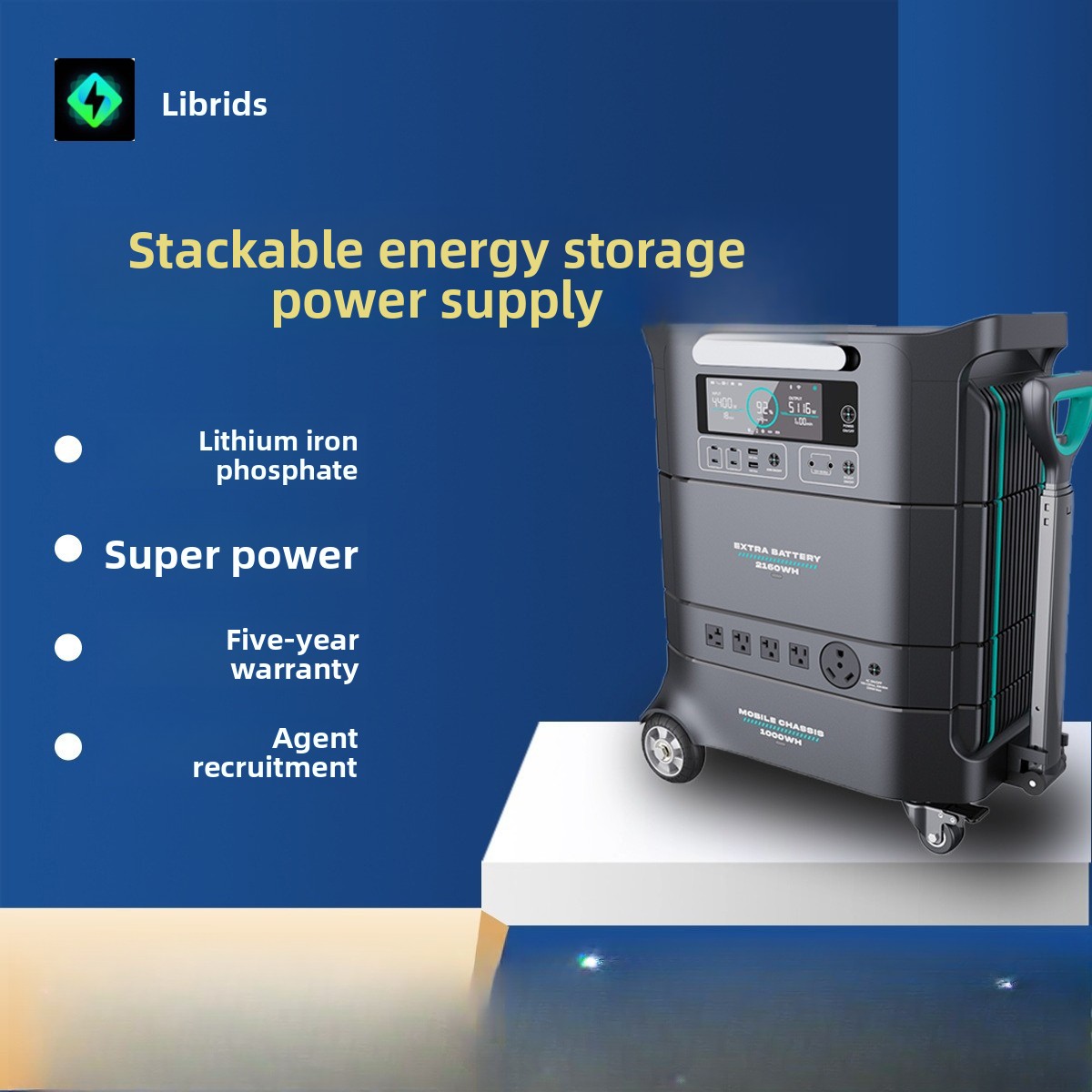 Power Supply - Librids Off-grid Energieopslagsysteem met Zonne-energie voor