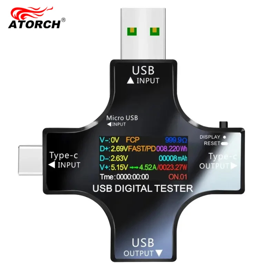 Power Supply Tester - USB-tester DC Type-C PD Digitale voltmeter