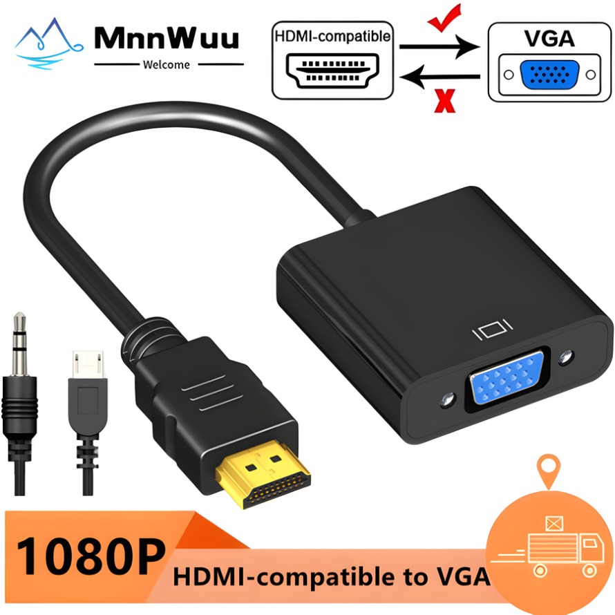 Pc Power Supply - 1080P HDMI-compatibel naar VGA Adapter Converter