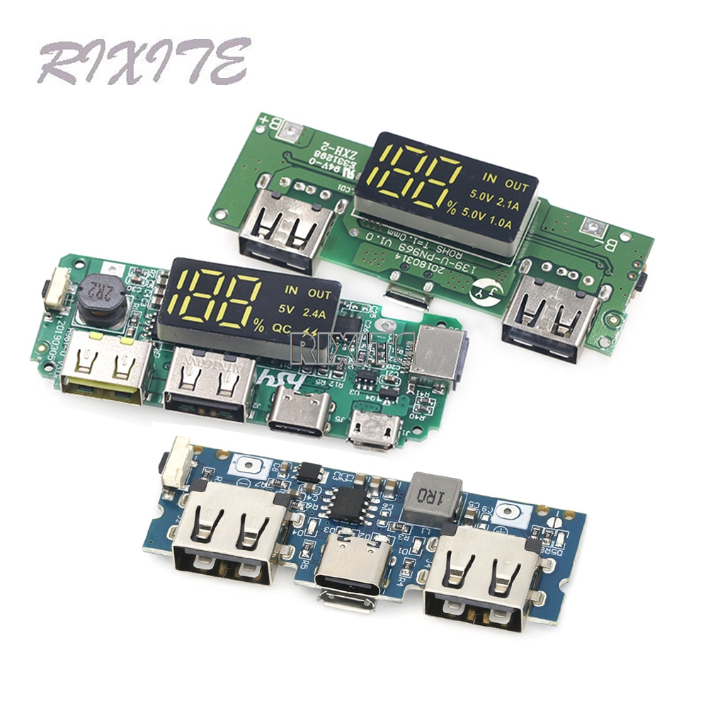 Modular Power Supply - Lithiumbatterijlader Board LED Dual USB 5V