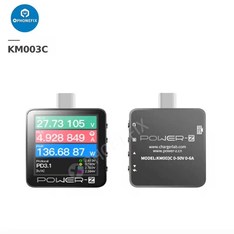 POWER-Z Km003c Kt002 Km001 Typ - Power Supply Tester recensie en prijs