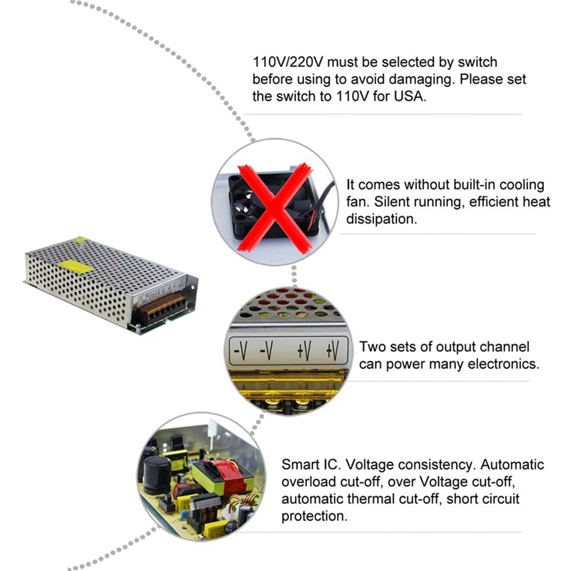 DC 12V 15A 180W Voeding Transf - Power Supply 12V recensie en prijs
