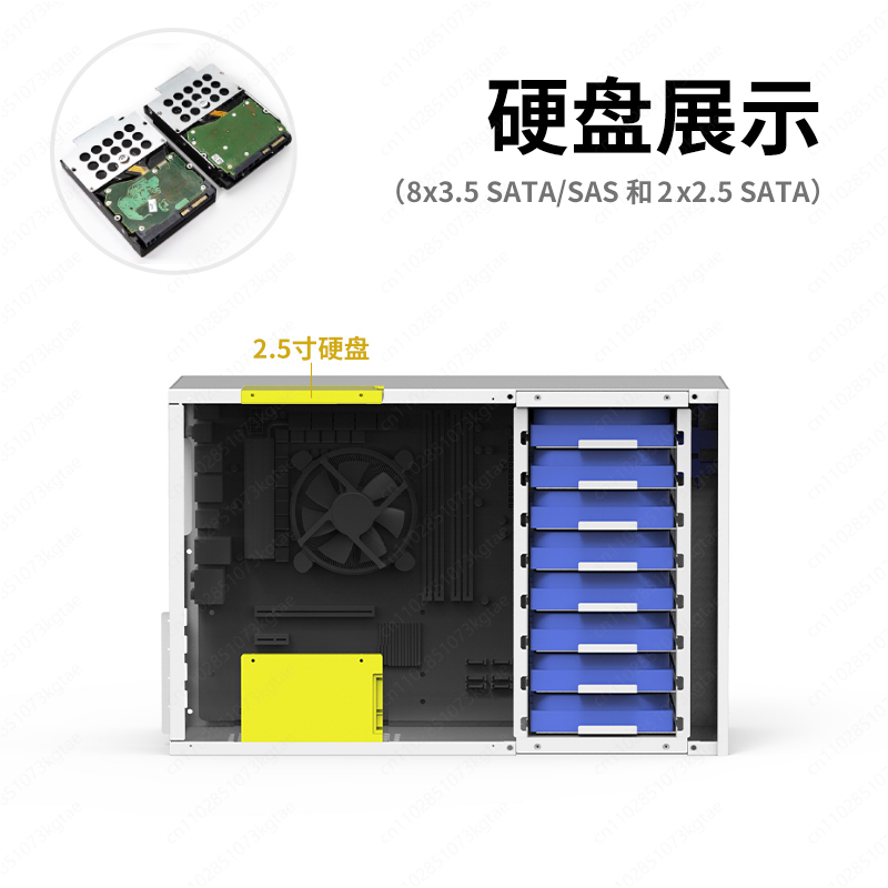 B8 NAS-chassis met 8 standen A - Atx Power Supply recensie en prijs