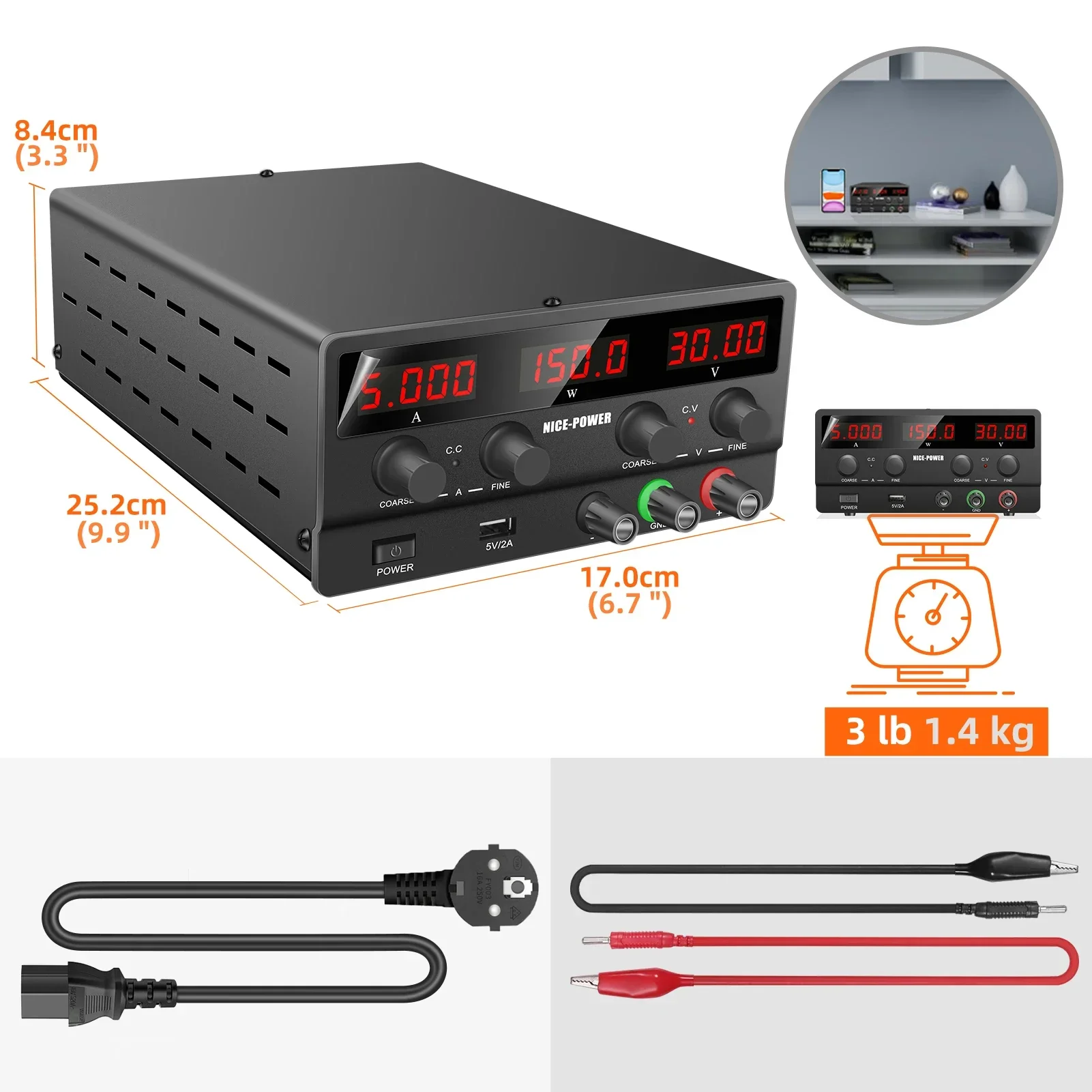 30V 5A 150W DC-voeding NICE-PO - Smps Power Supply recensie en prijs