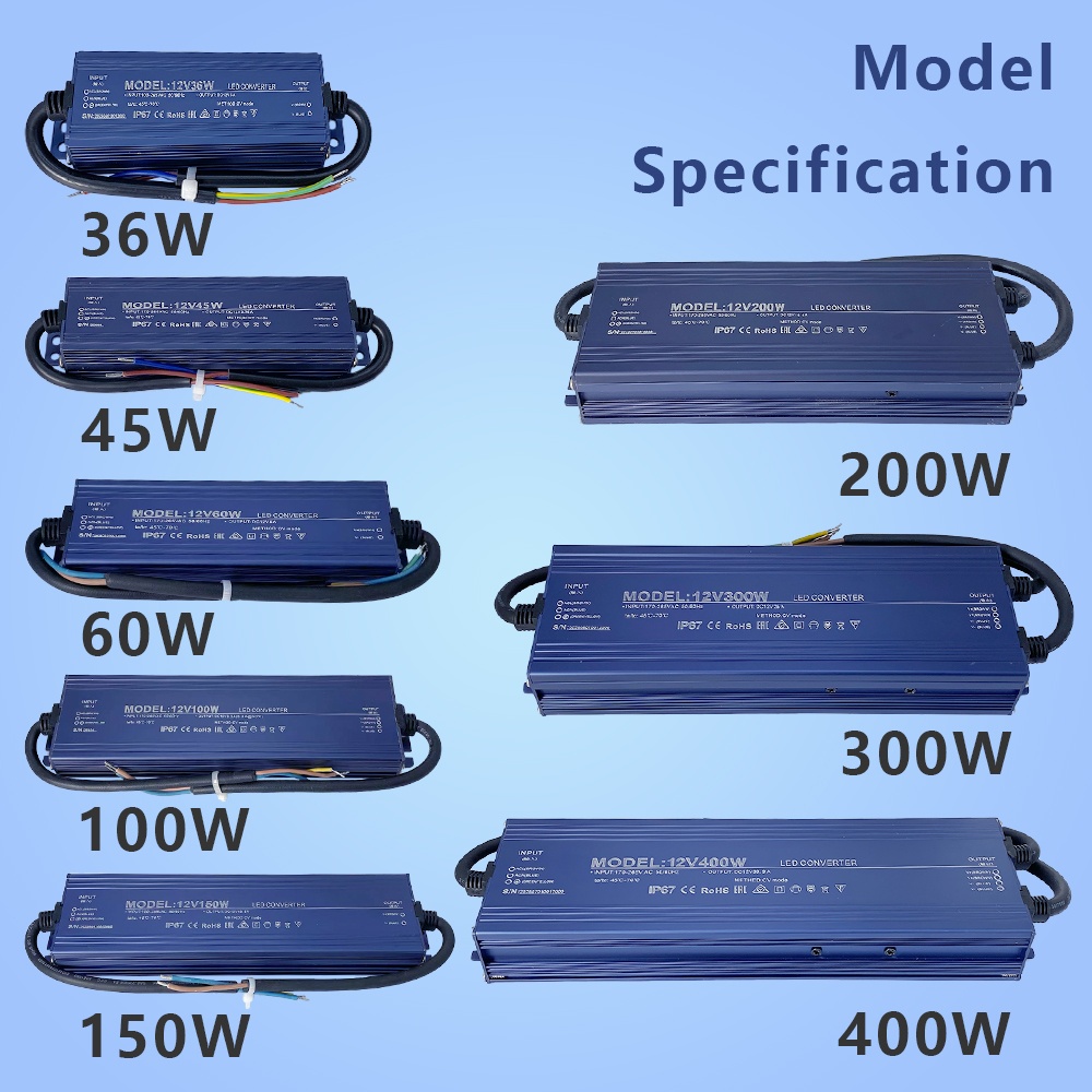 IP67 Waterdichte LED-voeding,  - Power Supply 12V recensie en prijs