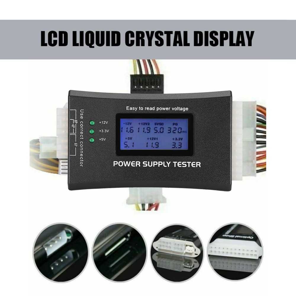 LCD-scherm ATX-voedingstestapp - Power Supply Tester recensie en prijs