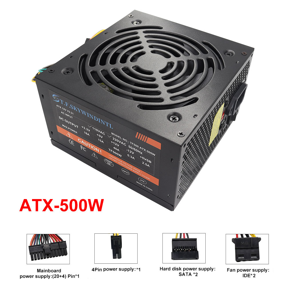 Goedkope 500W Zwarte ATX Deskt - Power Supply 750W recensie en prijs