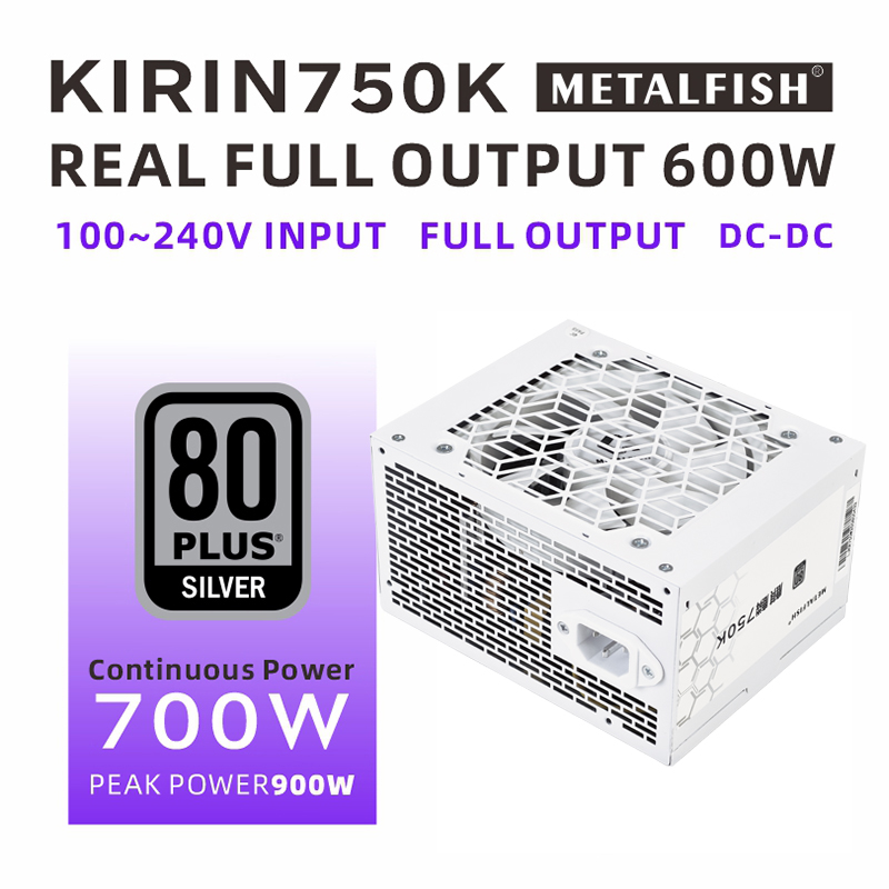METALFISH KIRIN750K Wit chassi - Power Supply 650W recensie en prijs